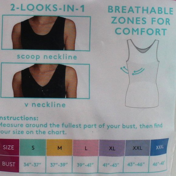 Radiant by Vanity Fair Women's Size Large Spin Tank Scoop or V-Neck Daywear - Picture 8 of 12